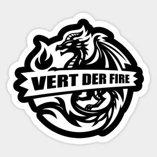 Vert Der Fire (WTF) - Dragon Logo Sticker